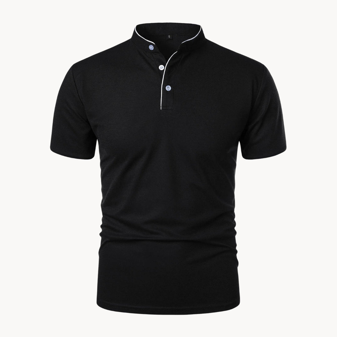 Men's Siena Cotton Polo Shirt – Classic Fit Everyday Smart-Casual – Black