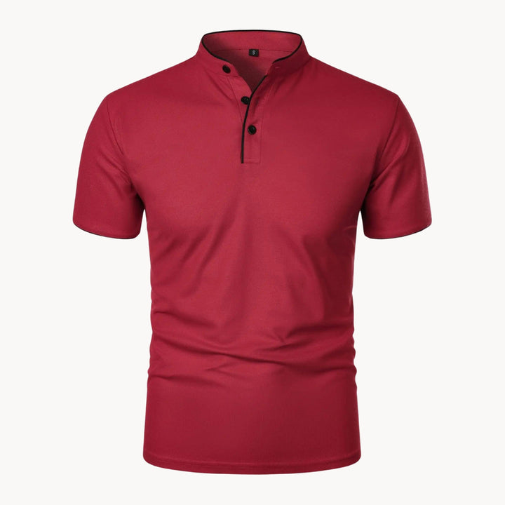 Men's Siena Cotton Polo Shirt – Classic Fit Everyday Smart-Casual – Red