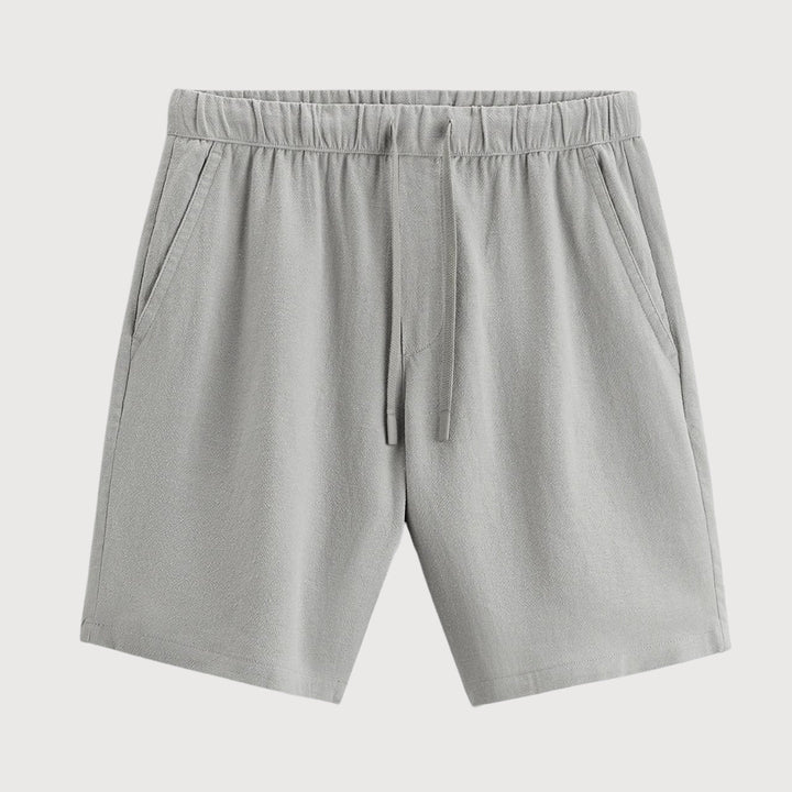 Men's Palermo Linen Shorts – Breathable Relaxed Summer Tailoring – Pearl Grey