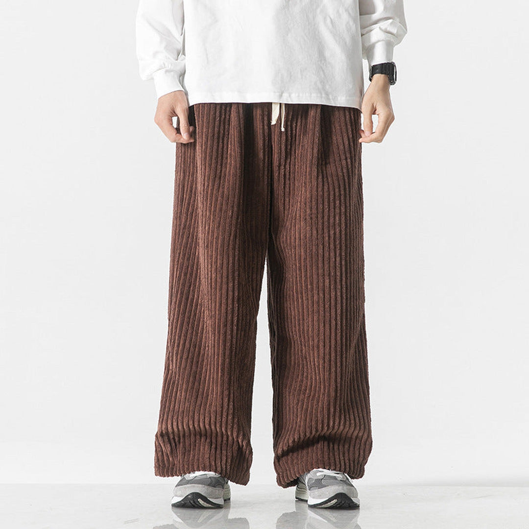 Men's Cotton Corduroy Trousers – Ibiza Wide-Leg Drawstring – view 6