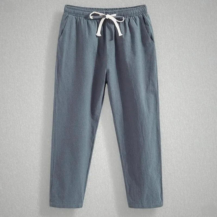 Men's Nara Linen Joggers – Relaxed Fit Breathable Summer Trousers – Grey