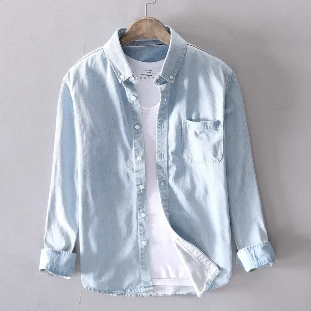 Men's Urban Denim Shirt – Modern Fit Casual Button-Up – view 3