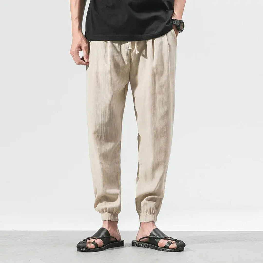 Men's Osaka Comfort Linen Trousers – Tapered Breathable Summer – view 6