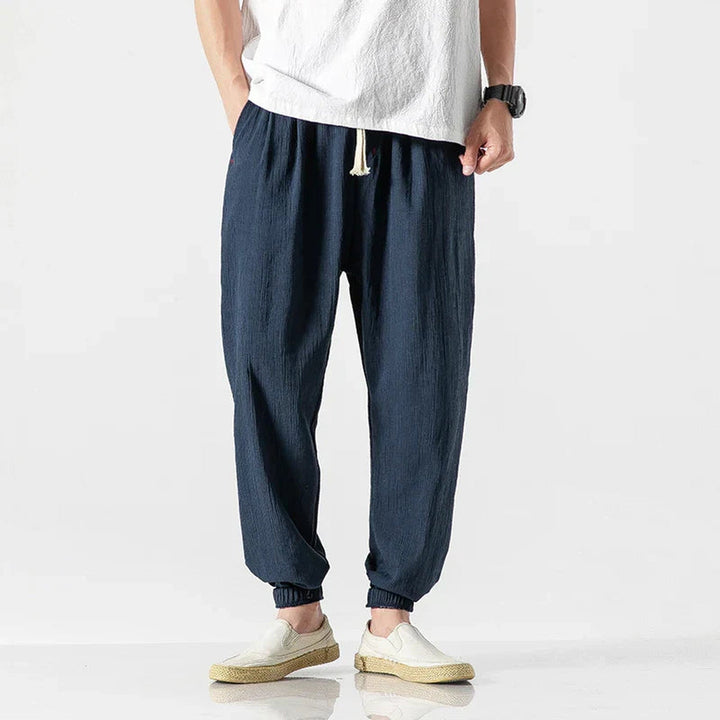 Men's Osaka Comfort Linen Trousers – Tapered Breathable Summer – view 10