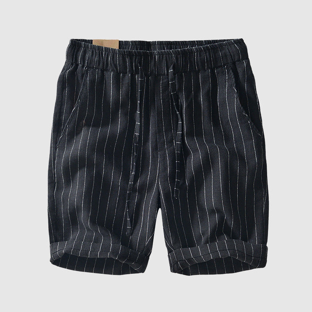 Men's Striped Linen Blend Shorts – Breathable Summer Style – view 2