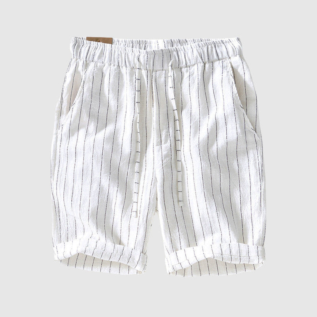 Men's Striped Linen Blend Shorts – Breathable Summer Style – view 3
