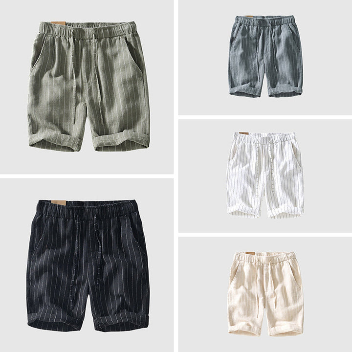 Men's Striped Linen Blend Shorts – Breathable Summer Style – view 6