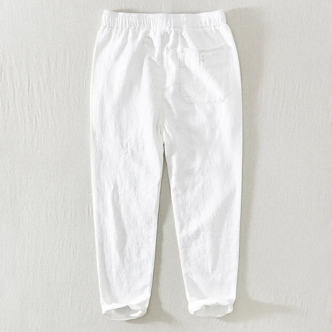 Men's Linen Relaxed-Fit Trousers – Breathable Japanese Style – view 8