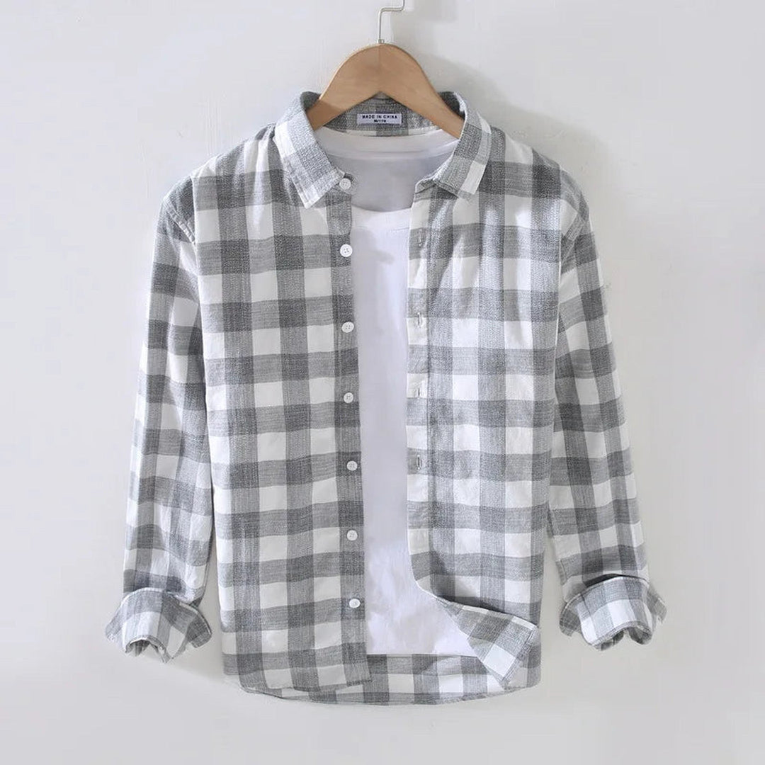 Men's Plaid Check Shirt – Relaxed Fit Everyday Casual Style – view 2