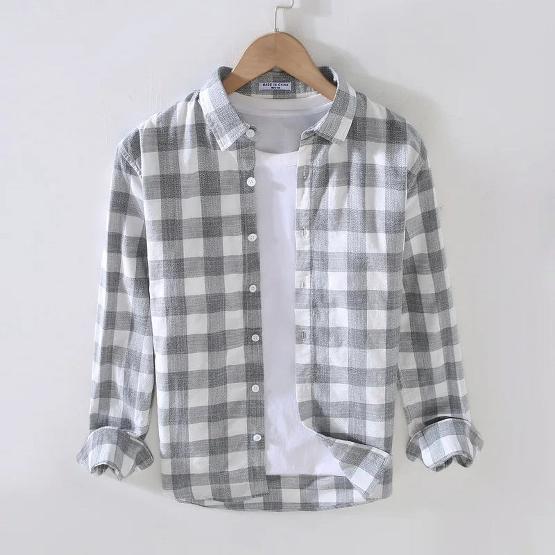Men's Plaid Check Shirt – Relaxed Fit Everyday Casual Style – view 2