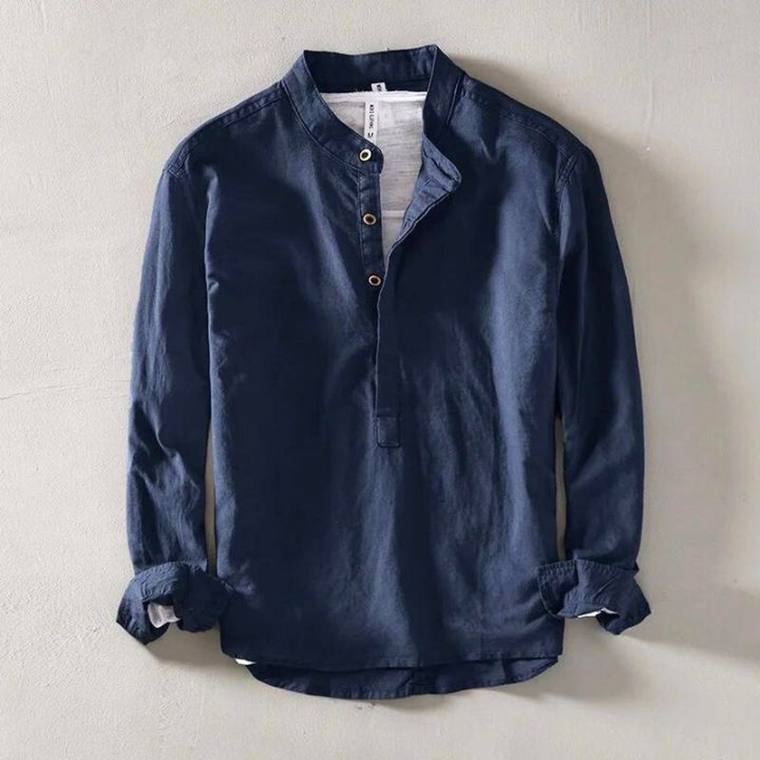 Men's Lightweight Linen Shirt – Cool Breathable Summer Style – Grey
