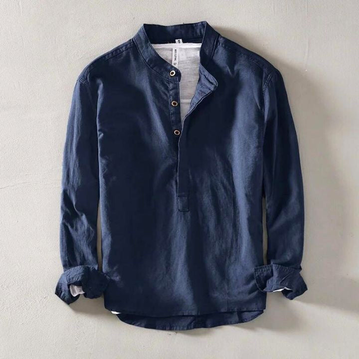 Men's Lightweight Linen Shirt – Cool Breathable Summer Style – Grey