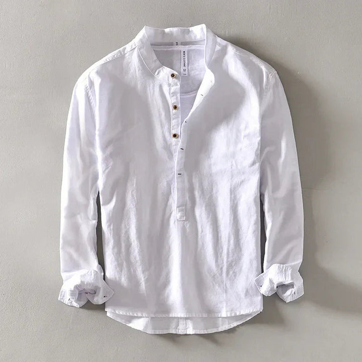 Men's Lightweight Linen Shirt – Cool Breathable Summer Style – Sky Blue