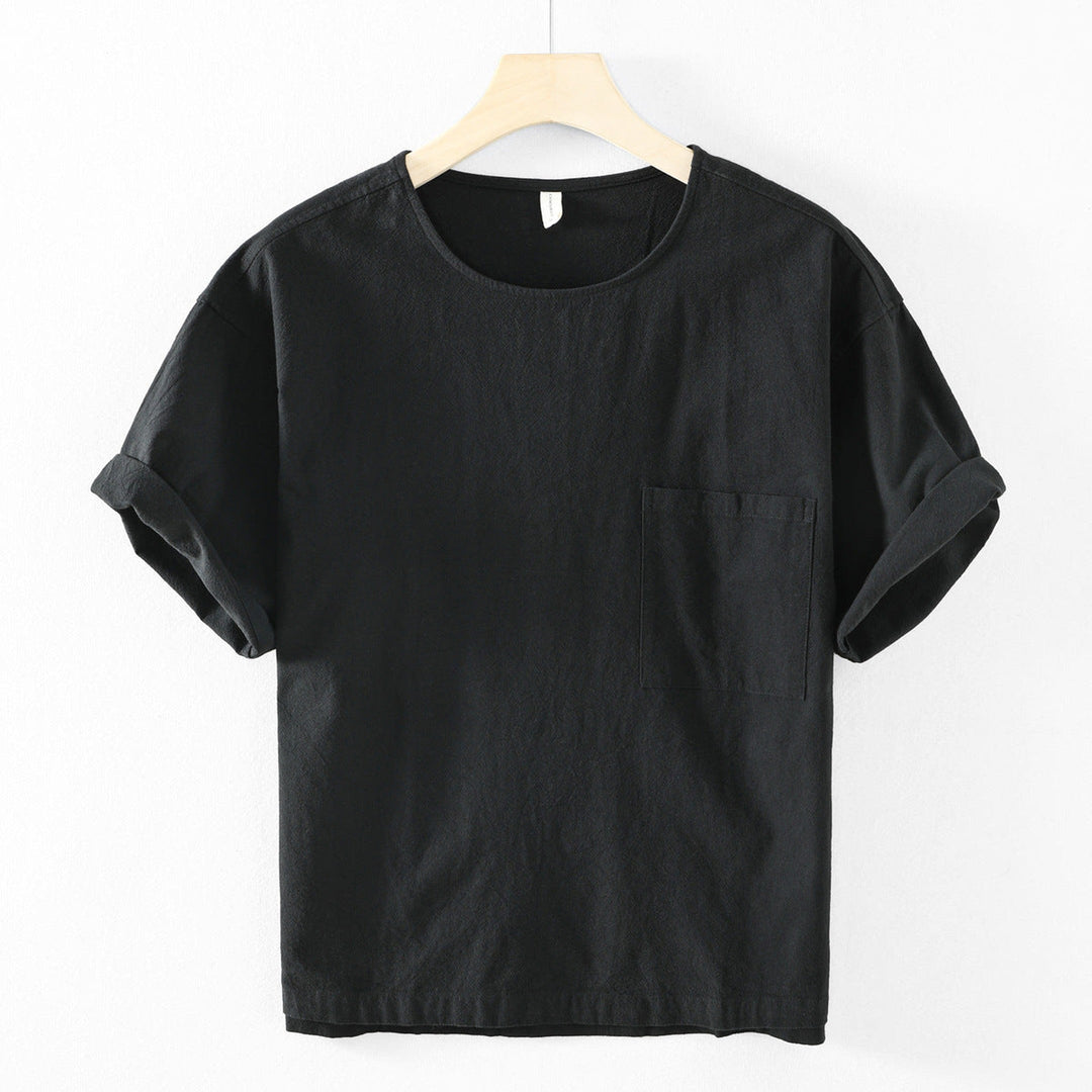 Men's Bordeaux Cotton T-Shirt – Relaxed Fit Everyday Essential – Dark Grey