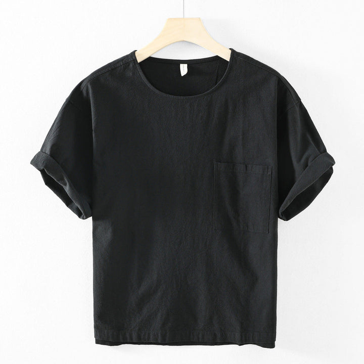 Men's Bordeaux Cotton T-Shirt – Relaxed Fit Everyday Essential – Dark Grey