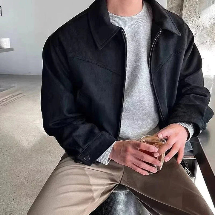 Men's Antonio Suede Jacket – Zip-Up Smart Casual Outerwear – view 4