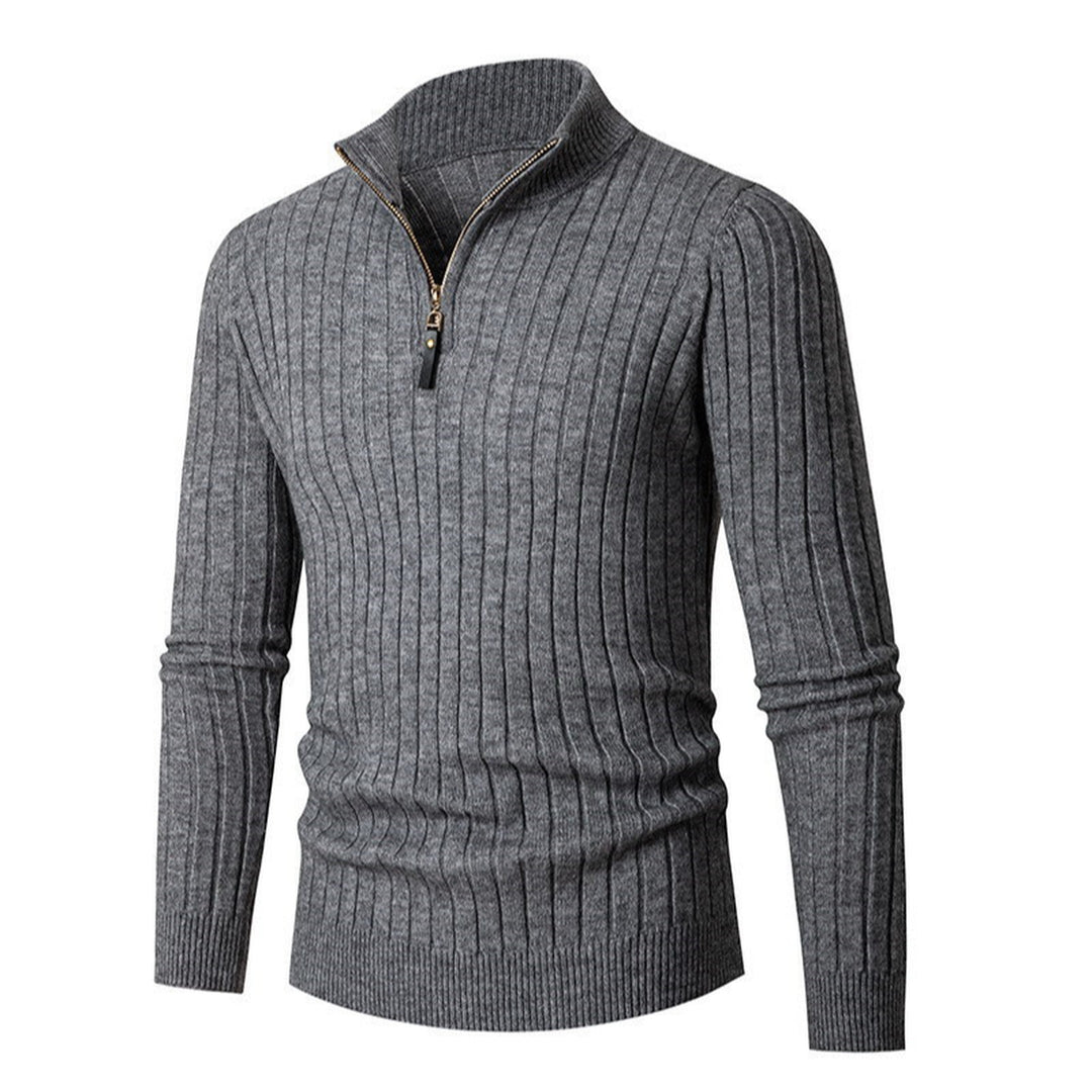 Men's Zephyr Cashmere Half-Zip Jumper – Soft Knit Funnel Neck – view 7