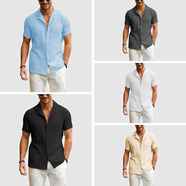 Men's Naples Bay Relaxed Summer Shirt – Soft Beach Holiday Wear – All 5 Colours (Bundle)
