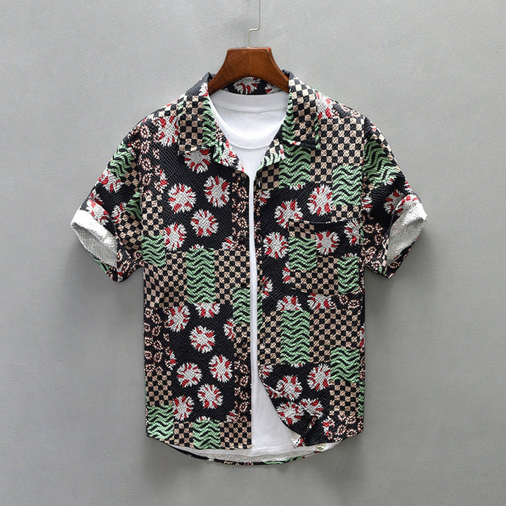 Men's Floral Print Summer Shirt – Tailored Fit Resort Wear – view 2