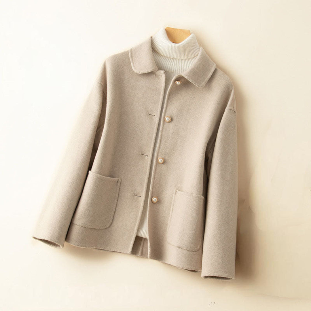 Women's 100% Cashmere Jacket – Pearl Buttons – Relaxed Fit – view 2