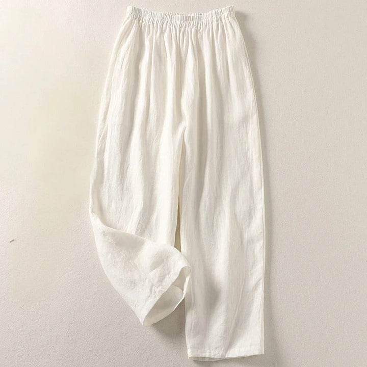 Women's Relaxed Linen Trousers – Breathable Elasticated Waist – view 5