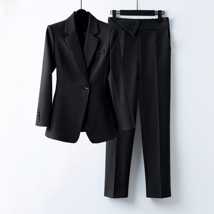 Women's Tailored Trouser Suit – Sculpted Two-Piece Power Dressing