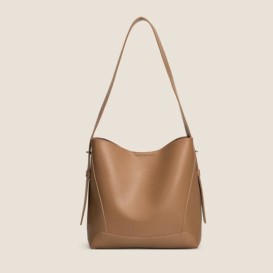 Women's Vintage Leather Tote Bag – Everyday Shoulder Carryall – view 3