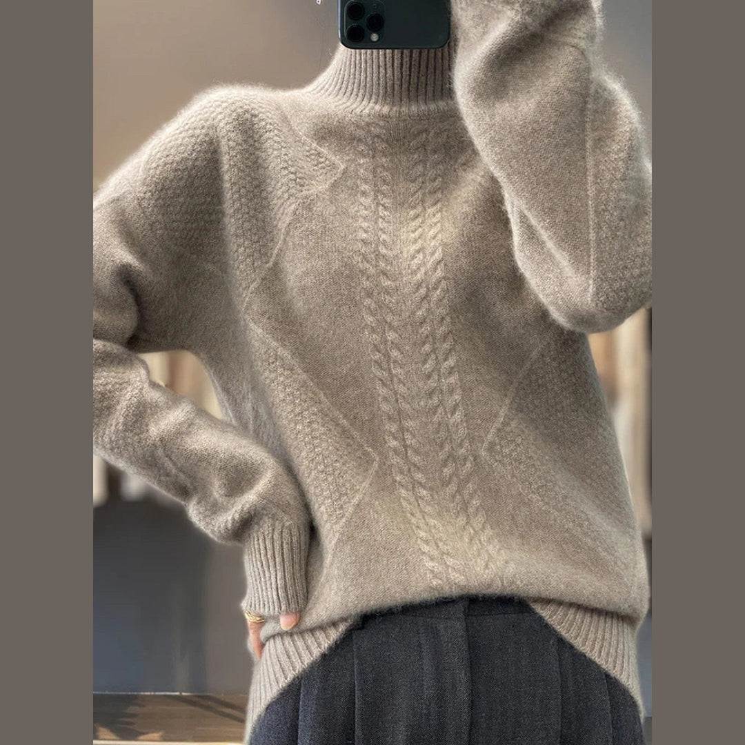 Women's Cashmere Turtleneck Jumper – Soft Roll-Neck Knit – view 5