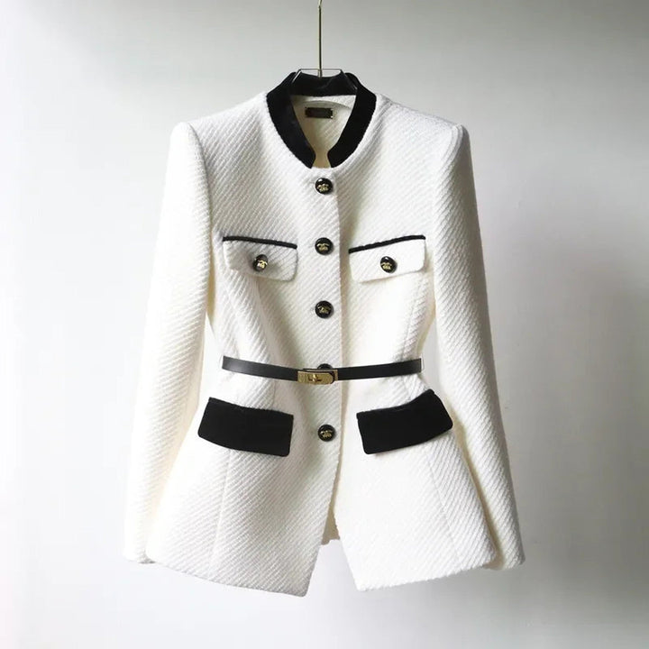 Women's Wool Blend Tailored Jacket – Smart Mid-Length Layer – view 6