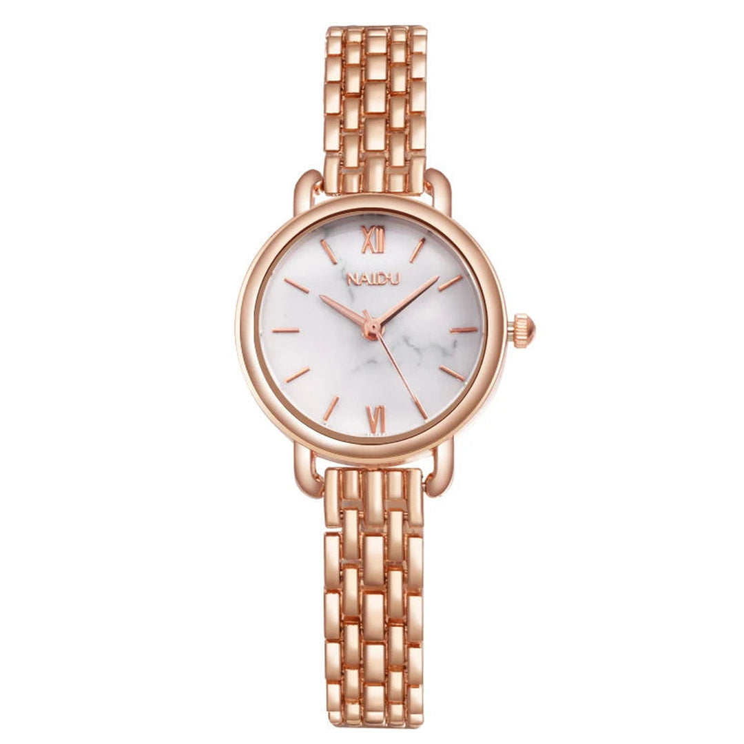 Women's Siena Marble Dial Watch – Stainless Steel Quartz Timepiece – view 11