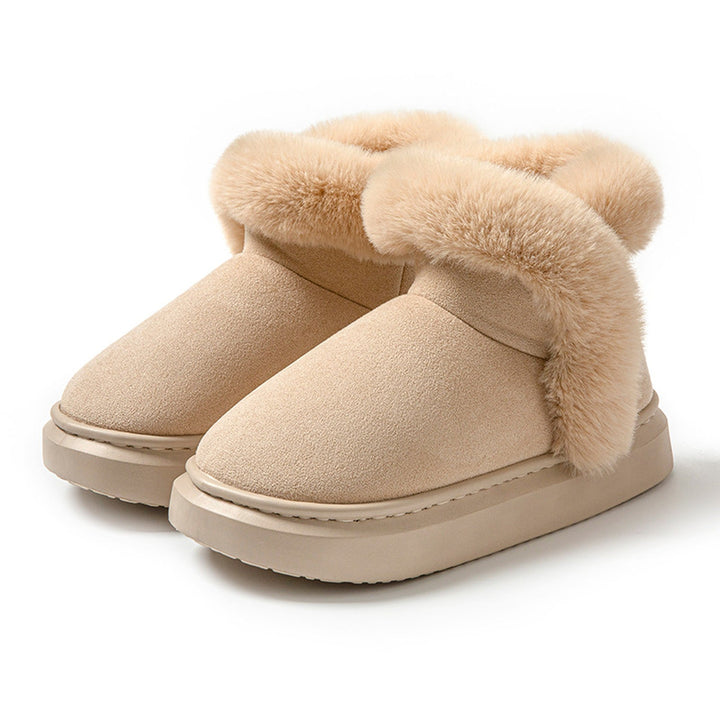 Women's Arctic Faux Suede Slippers – Cosy Faux Fur Lined Indoor Shoes