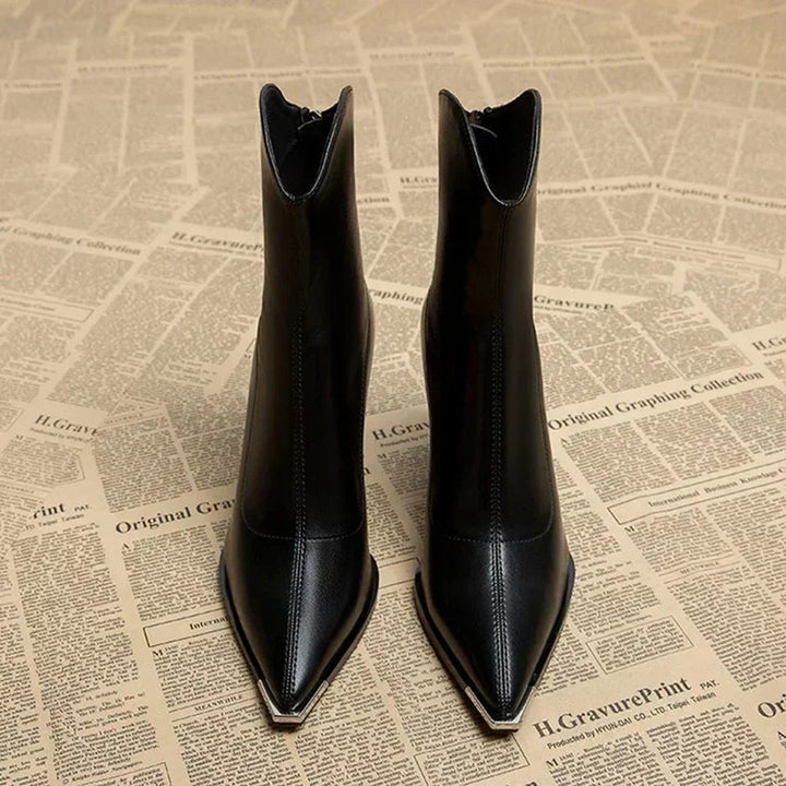 Women's Pointed Chelsea Boots with Block Heel – Smart Comfort – view 3