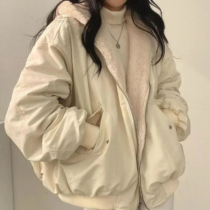 Women's Sherpa-Lined Hooded Jacket – Cosy Oversized Layer – view 7
