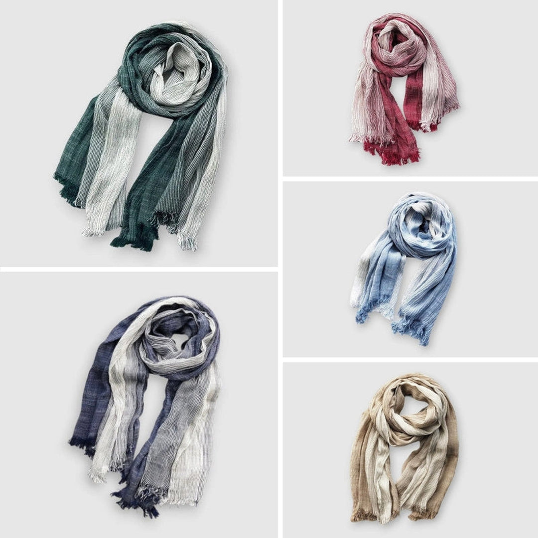 Camden Striped Cotton Scarf – Soft Everyday Layering Piece – All 5 Colours (DEAL)