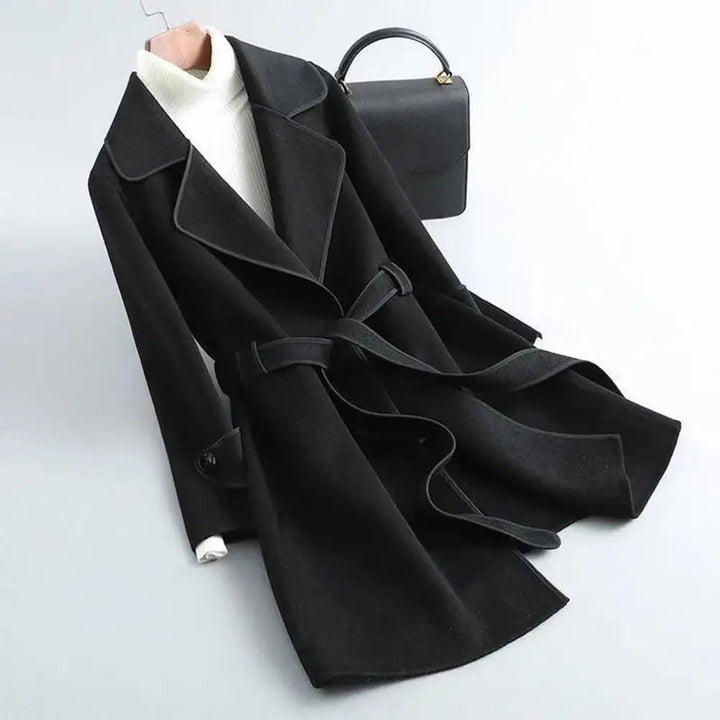 Women's Lightweight Trench Coat – Contrast Trim Tailored Mac – view 4