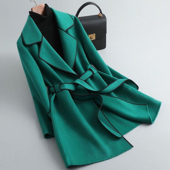Women's Lightweight Trench Coat – Contrast Trim Tailored Mac – view 6