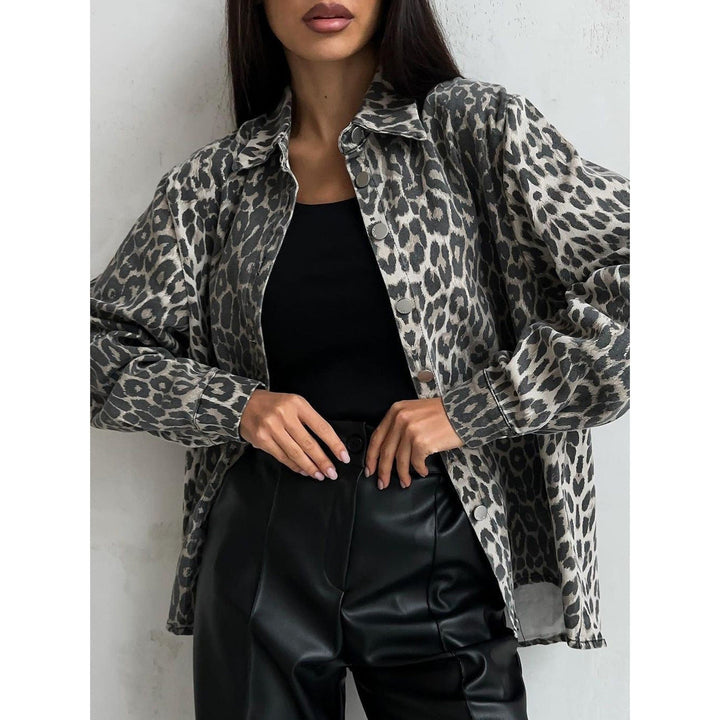 Women's Cotton Animal Print Denim Jacket – Relaxed Statement – view 2