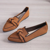 Women's Twist Knot Loafer Flats – Comfortable Slip-On Shoes