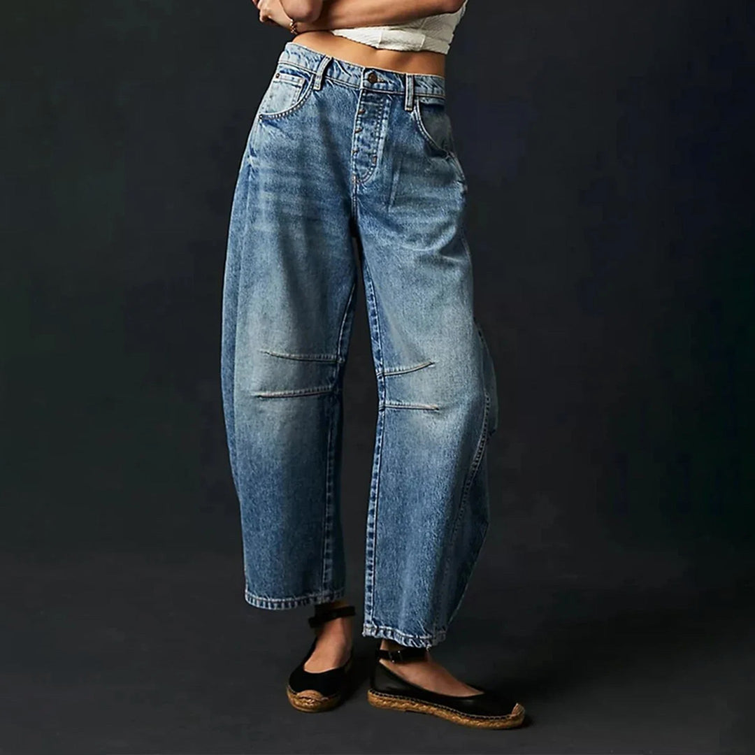 Women's Wide-Leg Stretch Denim Jeans – Relaxed Everyday Fit – view 7