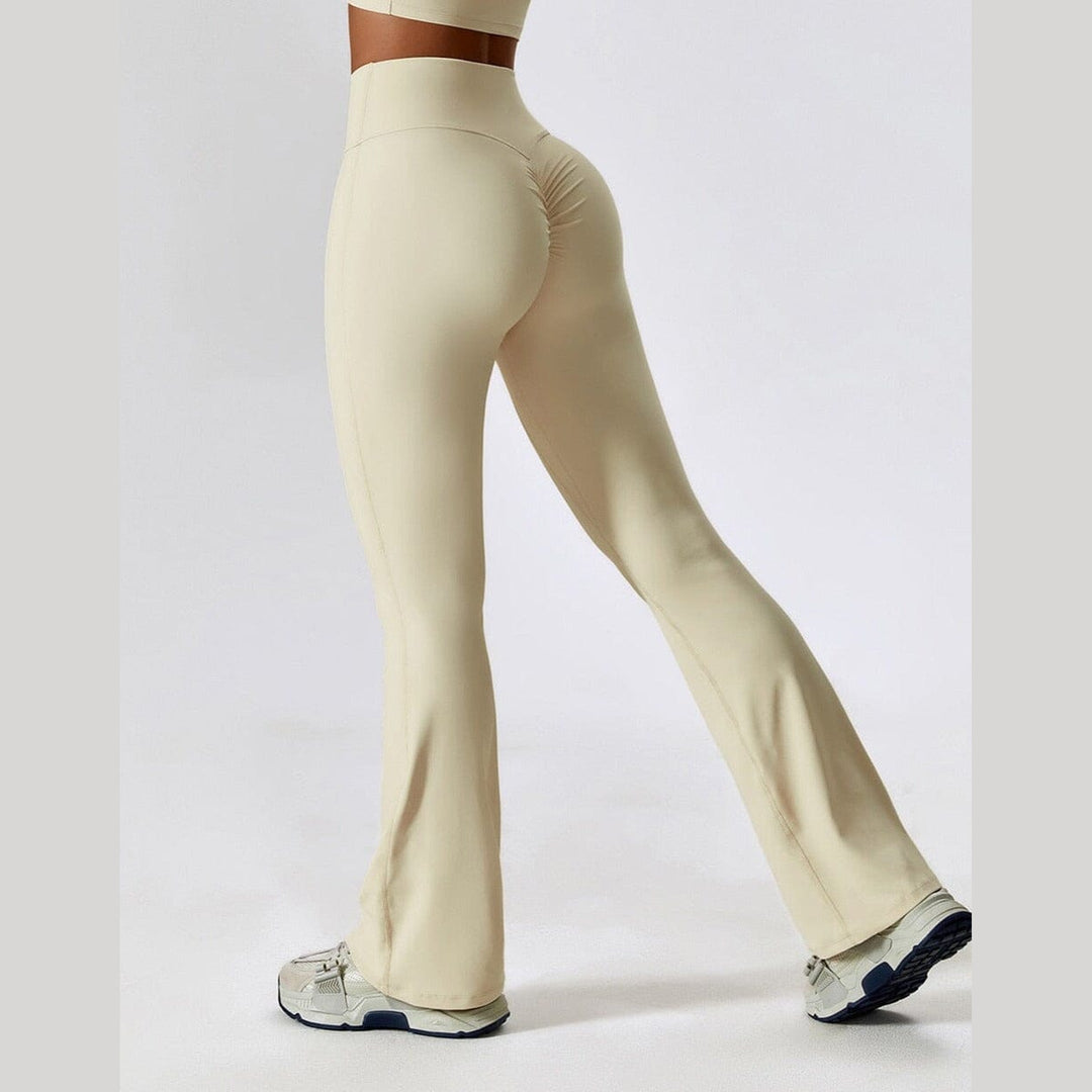 Women's High-Waisted Flared Leggings – Stretch Gym to Yoga Wear – view 2