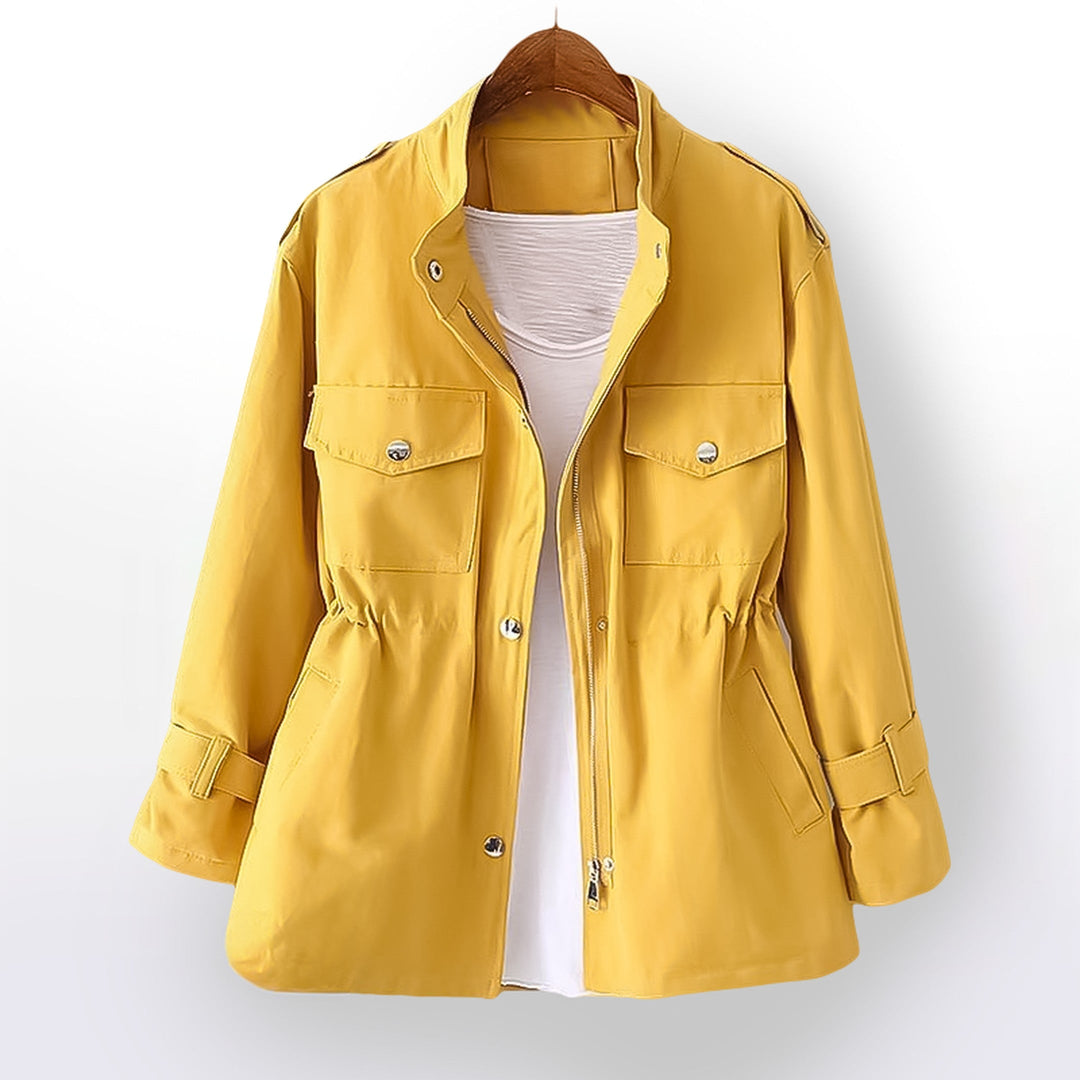 Women's Waxed Cotton Rain Coat – Water-Resistant Belted Mac – view 5