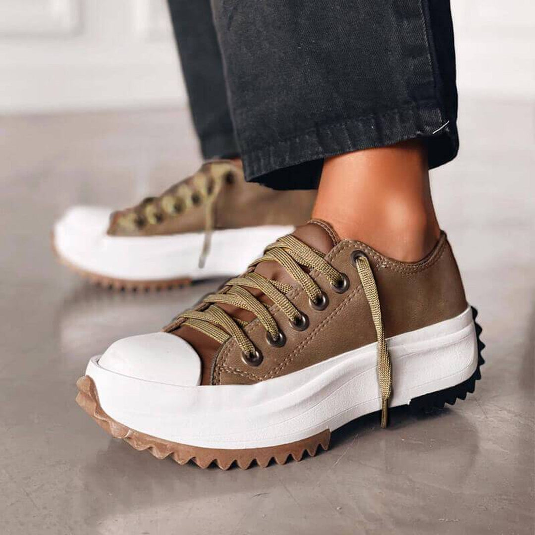 Women's Canvas Platform Trainers – Cushioned Sole Everyday Style – view 3
