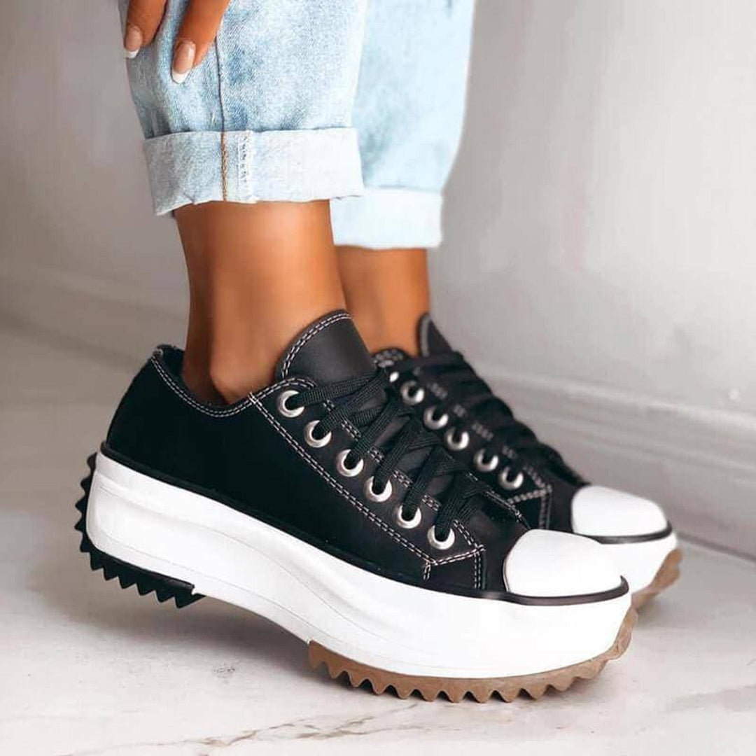 Women's Canvas Platform Trainers – Cushioned Sole Everyday Style – view 4