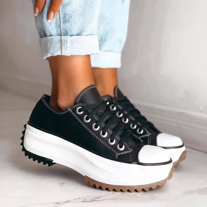 Women's Canvas Platform Trainers – Cushioned Sole Everyday Style – view 4