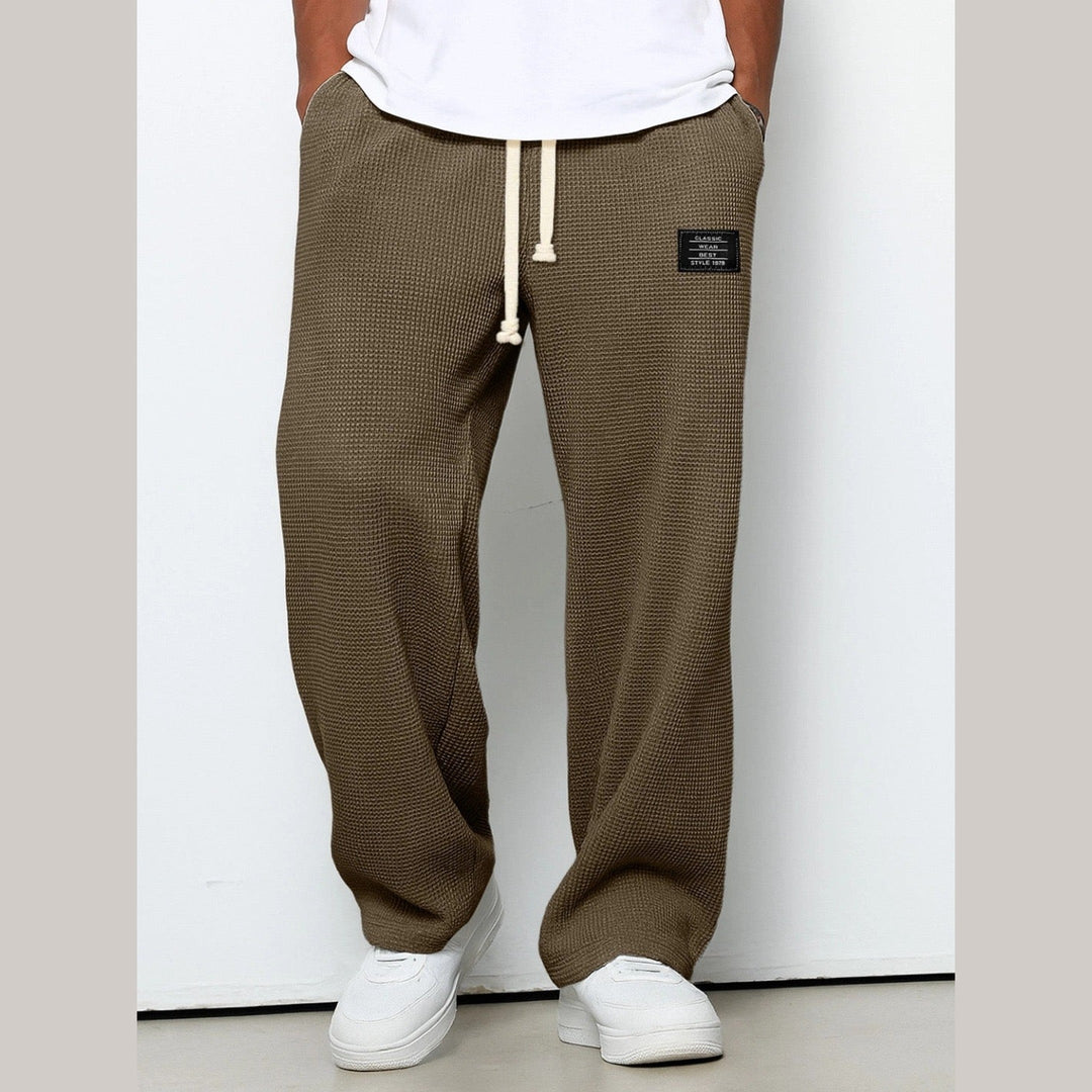Men's Sam Relaxed Fit Lounge Trousers – Soft Waffle Comfort – view 9