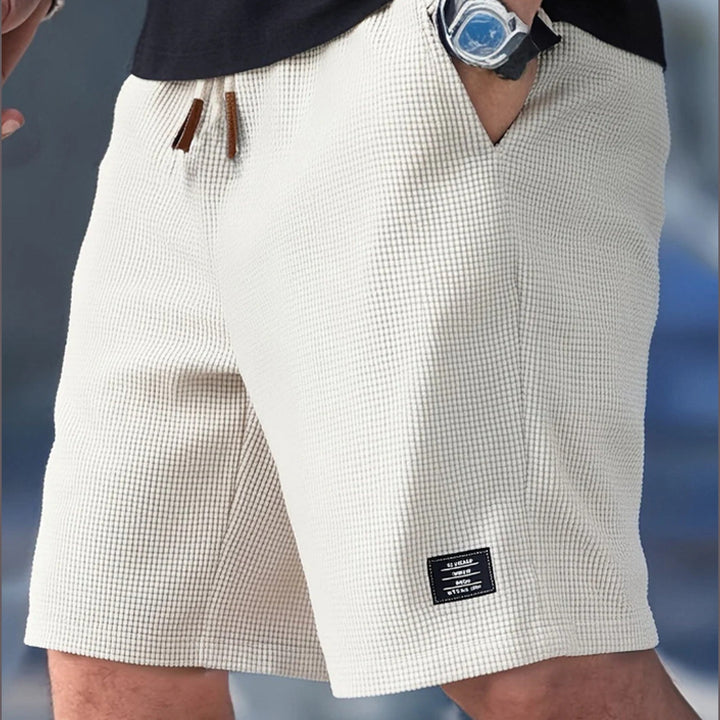 Men's Waffle-Knit Tailored Shorts – Smart Casual Comfort