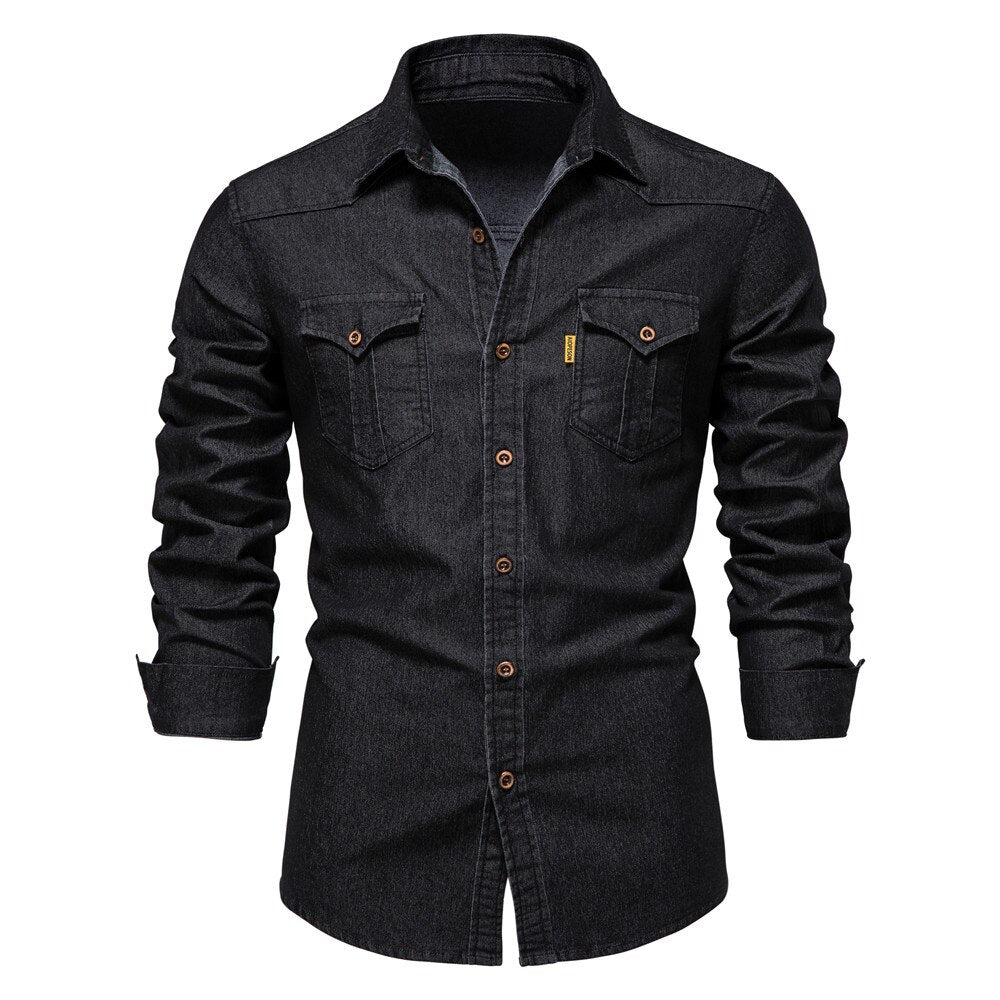 Men's Cotton Button-Down Shirt – Smart Casual Everyday Wear