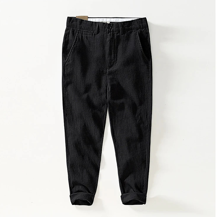 Men's Hemp Blend Straight Leg Trousers – Relaxed Summer Tailoring – view 5