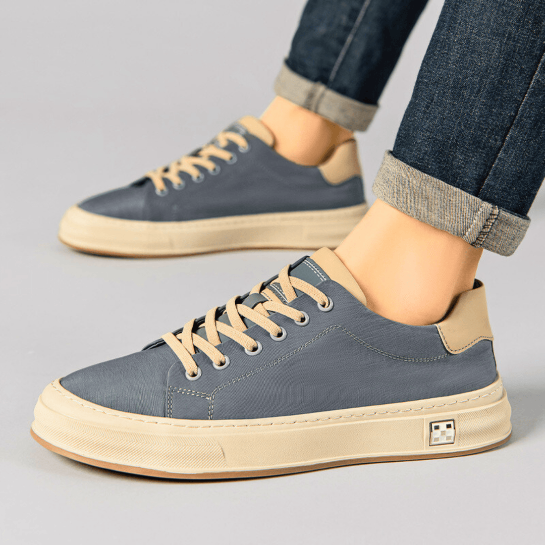 Men's Canvas Low-Top Trainers – Cushioned City Sneakers – view 6