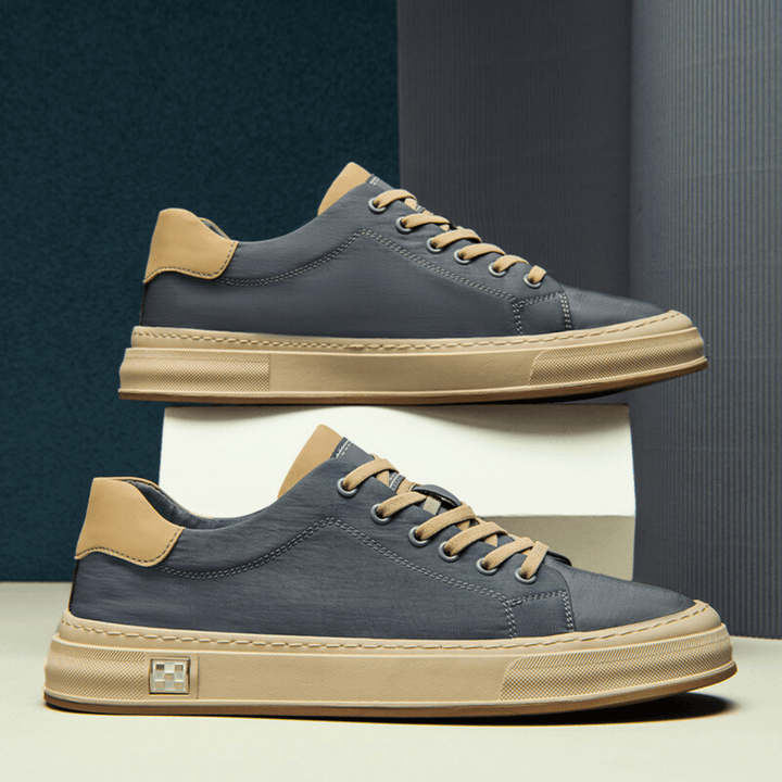 Men's Canvas Low-Top Trainers – Cushioned City Sneakers – view 4